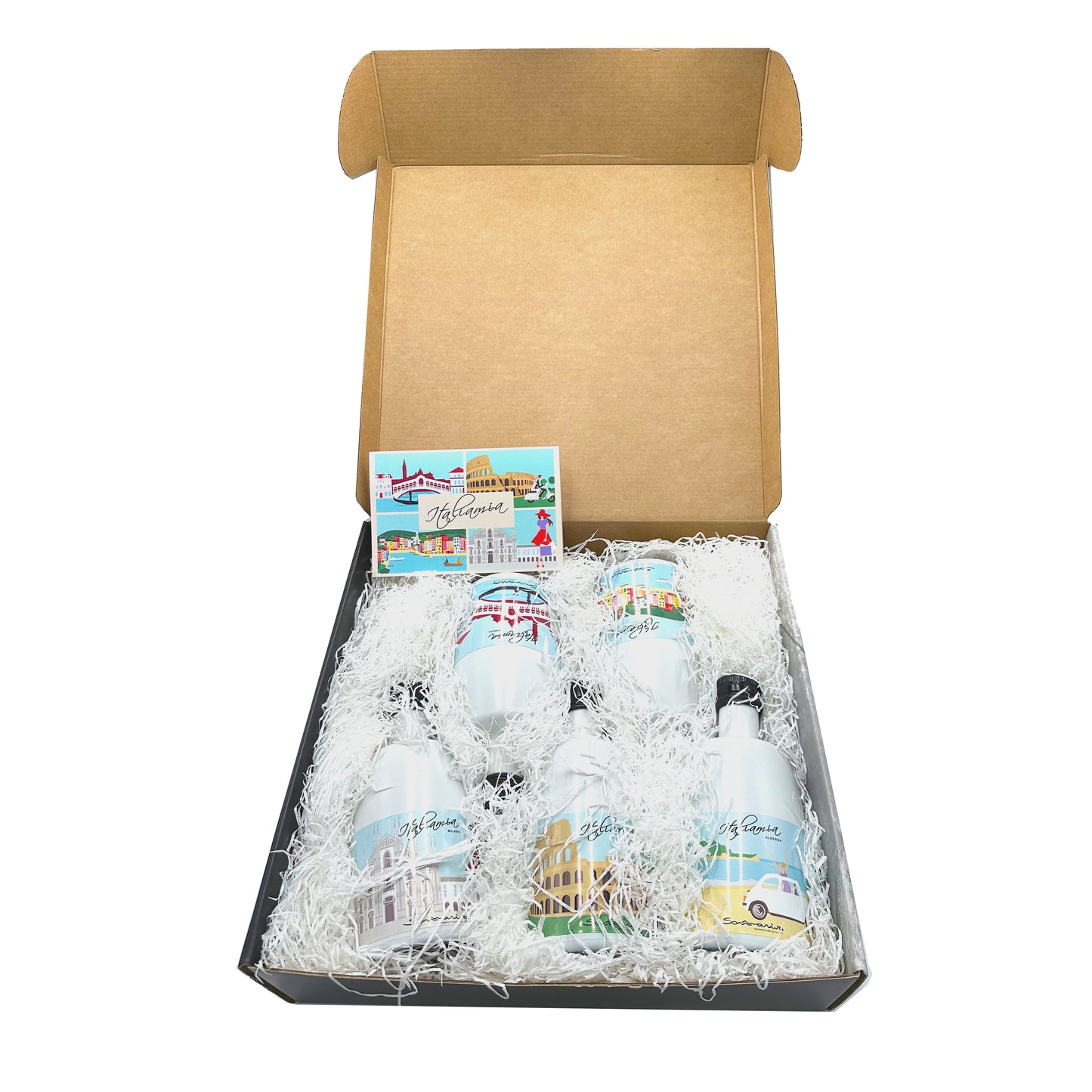【Sommariva】ITALIAMIA5本セット品 エクストラヴァージン・オリーブオイル 500ml×5本 専用箱に入れて5本セットでお届けします