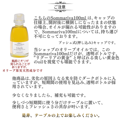ギフトに ～ ミニサイズ 100ml×2本アンサンブルセット　エクストラヴァージン・オリーブオイル